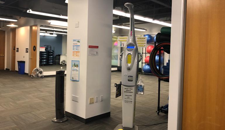BMI machine in the Wellness center