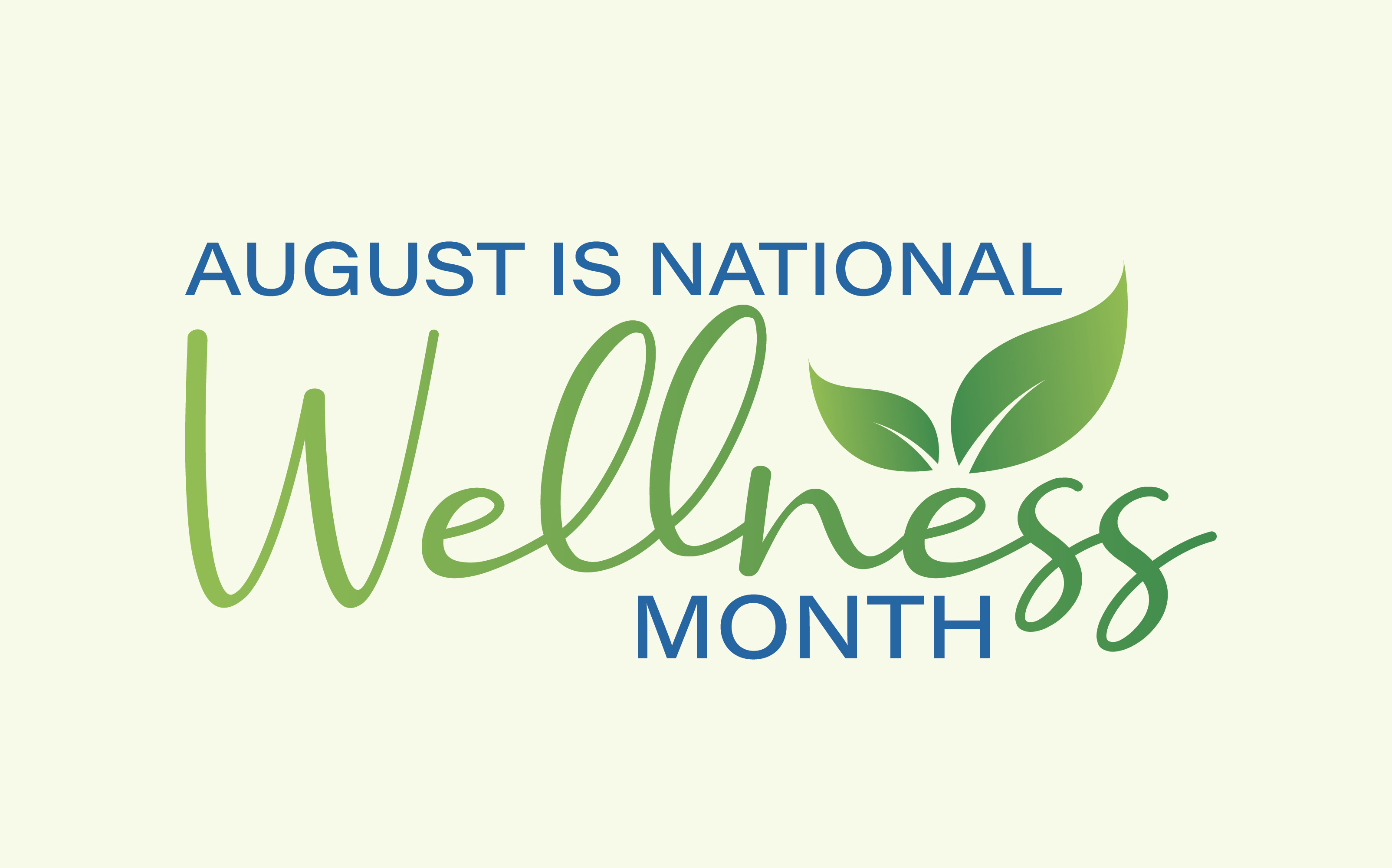 August is National Wellness Month Logo