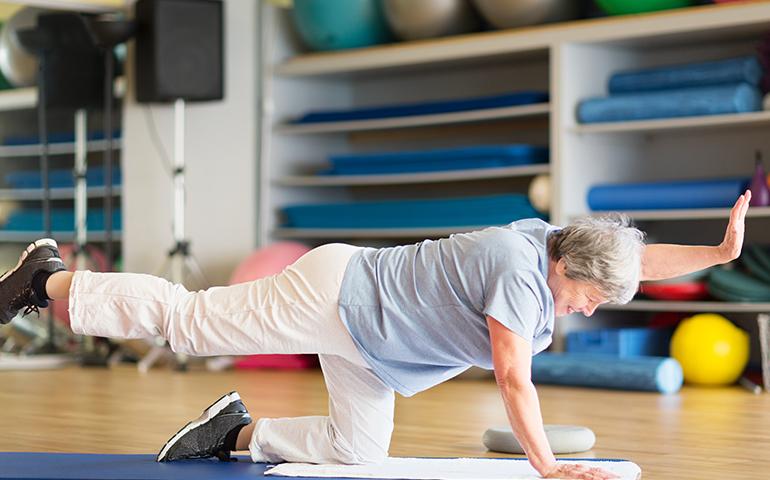 woman doing pilates