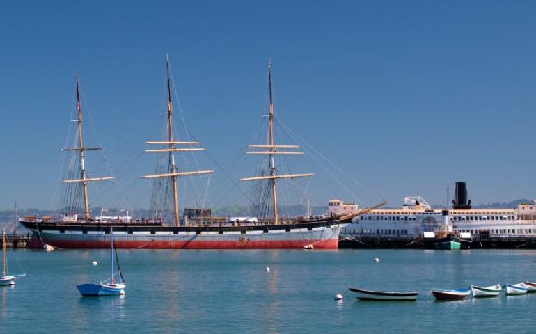 Meditation image SF Port with boats