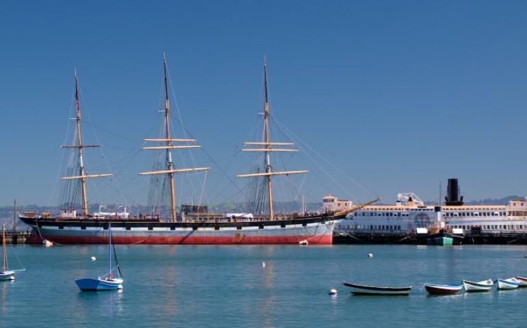 Meditation image SF Port with boats