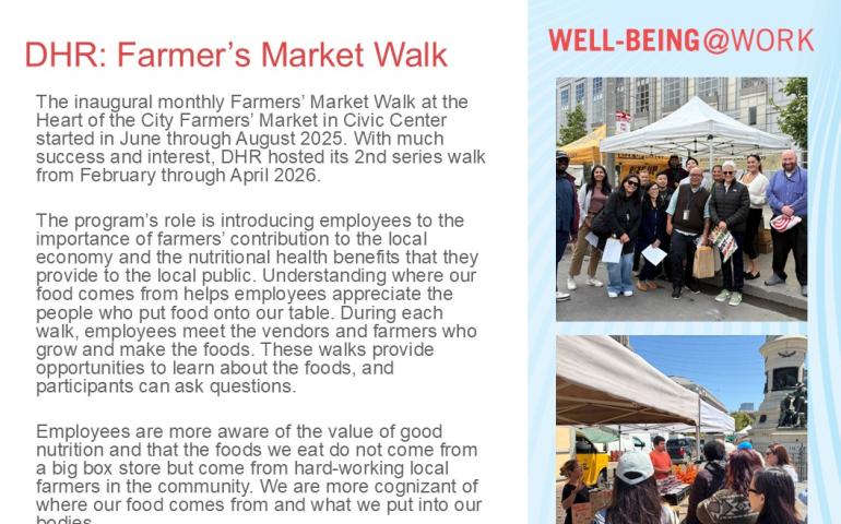 DHR Farmers Market Walk Spotlight
