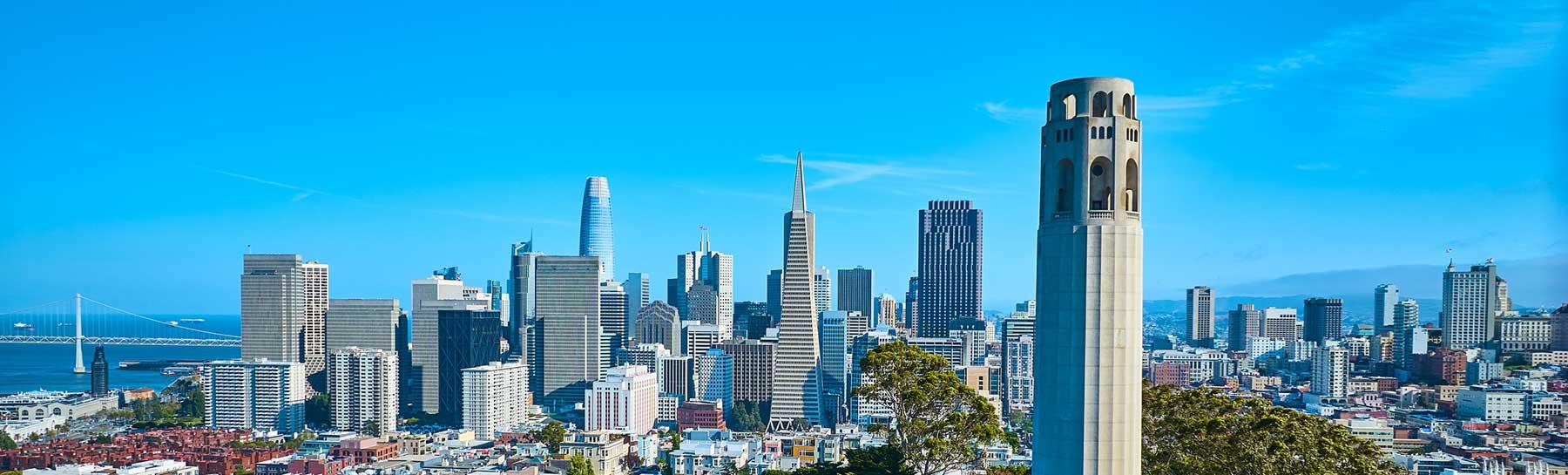 Downtown SF with COIT Tower